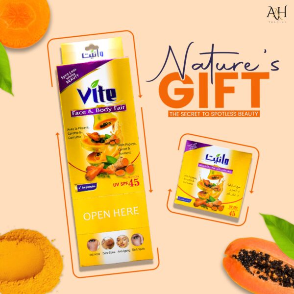 Vite Face & Body Fair Cream with Papaya, Carrot & Turmeric UV SPF 45